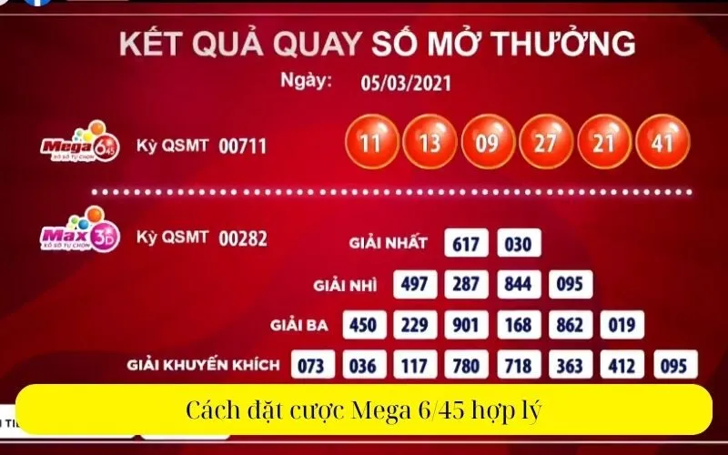 Cách đặt cược Mega 645 hợp lý